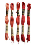 DMC 6-Strand Embroidery Cotton Bundle - Coral Color Family - 5 Skeins of Thread - 8.7yd Skeins