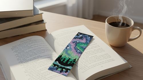 DYAIANGMU 6 Pcs Cross Stitch Bookmark Kit for Adults Beginner 2.3x7.8 inch - color: SQY006