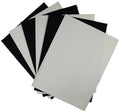 KCS 4/6 pc of 12" x 18" 30cmx45cm 16CT Counted Cotton Aida Cloth Cross Stitch Fabric (Antique White+Black, 6 pc) - color: Antique White+black, size: 6 pc