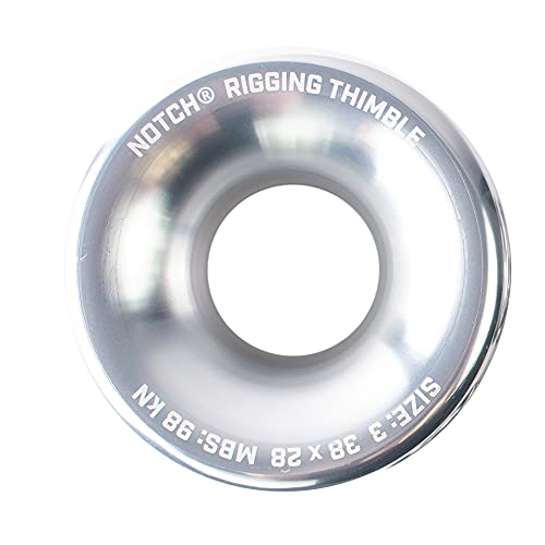 Notch Non-Anodized Aluminum Rigging Thimbles for Lines 14mm-28mm - size: Large # 3 (38 x 28mm)