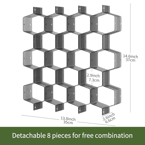 Honeycomb Separator Adjustable Drawer Organizer Divider for Underwear Belt-Scarf Socks Organizer (Black(1pc)) - color: Black(1pc)