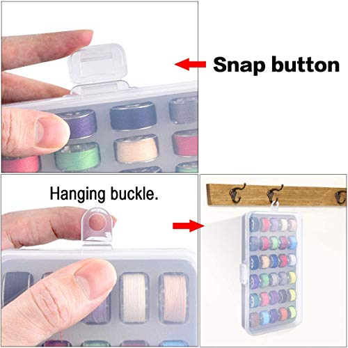 CKPSMS Brand -#KP-19157 BB-30 Bobbin Holder Storage Case/Sewing Box Thread Organizer Holds 60PCS Bobbins (Type:60 Holes)