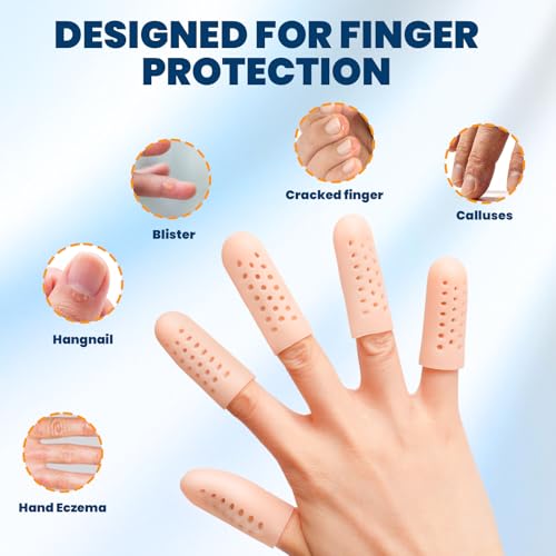 Silicone Finger Protectors - 16 PCS Breathable Finger Cots