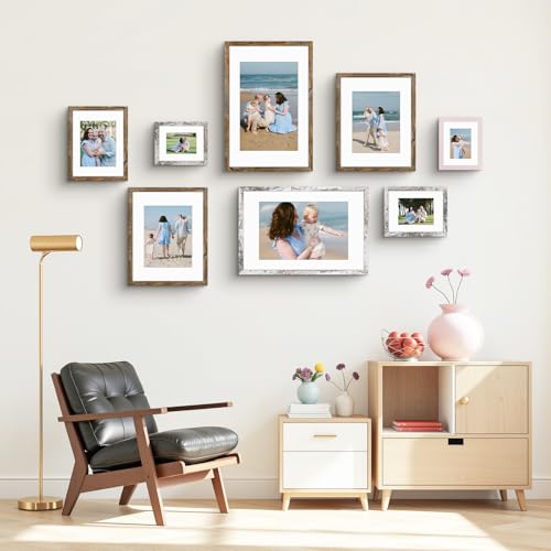 Golden State Art 8x10 Pink Picture Frame Mat for 5x7 Real Glass - color: Pink, size: 8x10