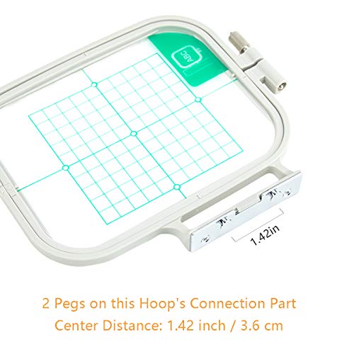 Sew Tech Embroidery Hoop for Brother, 4x4in 100x100mm SA432 EF62 Frame - size: 4" x 4" - SA432