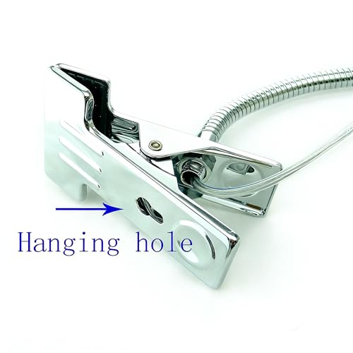 QUANS 5W 3 Colors LED Clip on Tube Flexible Work Desk Table Bed Light SR - color: Silver