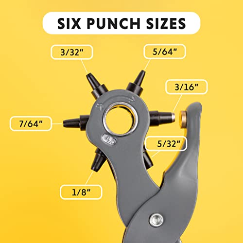 General Tools Leather Hole Punch for Belts, Fabric & Crafts Model 72