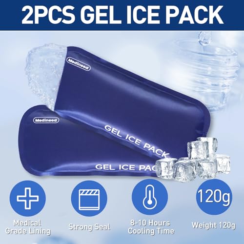 Medineed Portable Insulin Cooler Travel Case, 2PCS Ice Packs, Solid Blue - color: Blue-No Temp