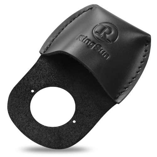 RingSun Thumb Guard Wood Carving Tools, Leather Finger Protector, Handmade Carpenter Working Carving Kit Accessories - color: Black