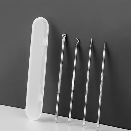 8 PACK Glass Nail File & Acne Needle Organizer Case, Clear Storage Box for Nail Tools & Blackhead Extractor Tools