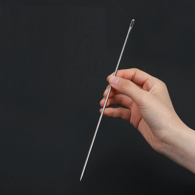 4" 6" 8" Extra Long Giant 3mm Thickness Heavy Duty Sewing Needles for Upholstery,Crafting Projects,Knitting Crochet Needles for Yarn,Amigurumi Making,Large Eye Sewing Needles DIY Crafts