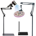 Embroidery Hoop Stand,Rotate Hand Embroidery Stand Embroidery Holder Stand Can Move Freely Hand Embroidery Stand Floor Cross Stitch Stand Suitable for Embroidery Hoop (with Hair Dryer Clamp) - color: With Hair Dryer Clamp