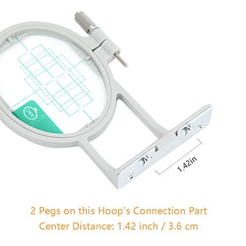 Sew Tech Embroidery Hoop for Brother, 1x2.5in 20x60mm SA431 EF61 Frame - size: 1.5" x 2.5" - SA431