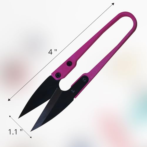 4" Sewing Scissors Set - Carbon Steel Trimming Nipper Yarn Lightweight Thread Cutter - Portable Mini Embroidery Clipper Stitching Snip for DIY, Household Supplies (12Pcs, Multicolor)