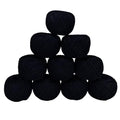 KGS Crochet Thread Cotton Yarn Balls | Size 8 | 10 Balls | 10 Grams Each Ball | Total 100 Grams of Pearl Cotton Thread for Crocheting, Cross Stitch, Needlepoint Hand Embroidery (Black) - color: Black