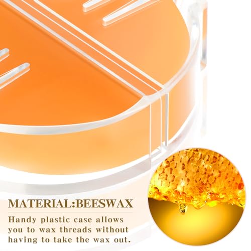 Maitys 2 Pcs Thread Wax Beeswax for Hand Sewing,Deep Yellow, Clear Case - color: Deep Yellow, Clear Case