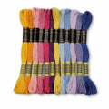Pack of 12 Popular Colours Premium Embroidery Thread | 100% Egyptian Cotton Premium Skeins | Cross Stitch Embroidery Floss | Oeko TEX Certified| (12, Candy Bloom) - color: Candy Bloom