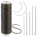 Ftyiwu Waxed Thread, Upholstery Needle and Thread 32 Yards Army Green - color: Army Green, size: 32Yard