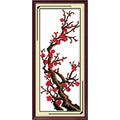ITSTITCH Stamped Cross Stitch Kits for Beginners Full Range of Cross Stitching Preprinted Pattern for Kids or Adults, 11CT DIY Embroidery Needlepoint Starter Kits-Plum Flower(1)，9×20.9 inch - color: Plum flower(1)，9×20.9 inch