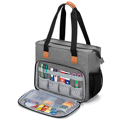LUXJA Embroidery Project Carrying Bag, Gray - color: Gray