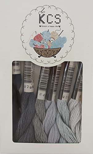 KCS 162 Yards(150 Meters) Mercerized Pearl Cotton Crochet Needlepoint Thread,Size 5,6 skeins,Mixed Color 02 - color: 6color02, size: 6 skeins