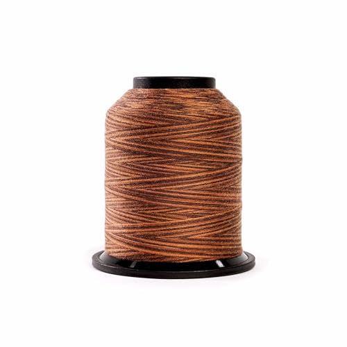 Finesse Variegated Thread | 100% Polyester, 3ply, 50wt | 1100yds Stackable Thread Cones for Quilting and Sewing… (Mocha) - color: Mocha
