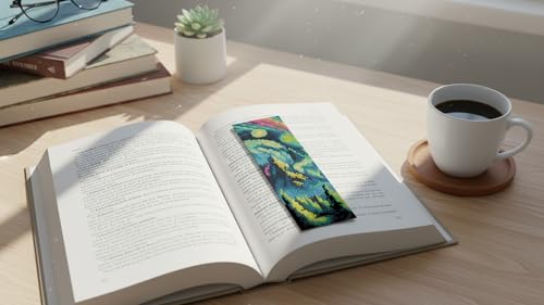 6PCS Cross Stitch Bookmark Kit for Adult Beginners Landscape Cross Stitch Kits with Backing Felt Floss Instruction DIY Stamped Embroidery Bookmark Kit for Starter Adults Book Lovers (2.3x7.8 inch) - color: SQY001