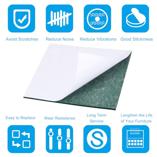 PATIKIL 12x12 Inch Lamp Base Felt, 6Pack 3mm Thickness Square Felt Furniture Pad Soft Adhesive Non-Slip Anti-Scratch Backed Felt for Lamp Furniture DIY Craft, Dark Green - color: Dark Green, size: 12x12 Inch