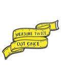 PinMart Sewing Magnetic Enamel Pin and Needle Minder - color: Sewing Tape Measure Black Nickel Plated, size: 25 Pack
