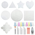 Allazone 100 PCS Mesh Plastic Canvas Sheets 8 Style Plastic Canvas for DIY Crafts Embroidery Cross Stitch, Acrylic Yarn Crafting, Knit and Crochet Projects - color: 100 PCS - 8 Shapes