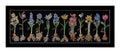 Thea Gouverneur - Counted Cross Stitch Kit - Bulbs - Aida Black - 18 Count - Embroidery Kit for Adults - DMC Embroidery Threads and Other Cross Stitch Supplies Included - 1087.05