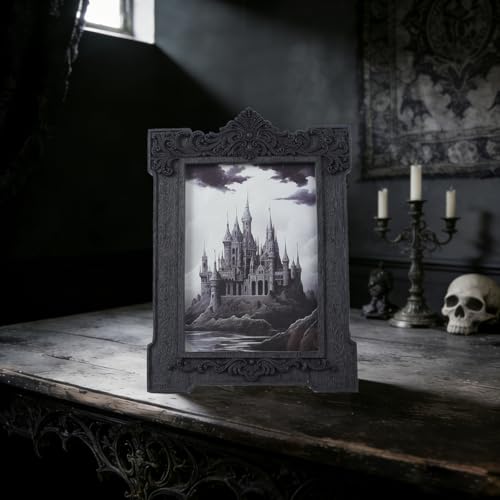 SIKOO Gothic Picture Frame 5x7 Ornate Victorian Black Vintage Picture Frames with Arch Design Tabletop and Wall Mount Display Gothic Victorian Decor - color: Black, size: 5 x 7
