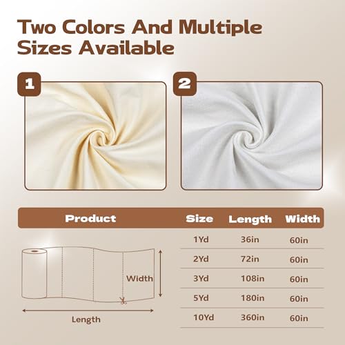 Canvas Fabric, Premium 10oz White Cotton Duck Canvas Fabric 62'' Wide for Arts & Crafts, Backings, Covers,5Yd (60 x 180 inchs) - color: White, size: 5Yd (60 x 180 inchs)