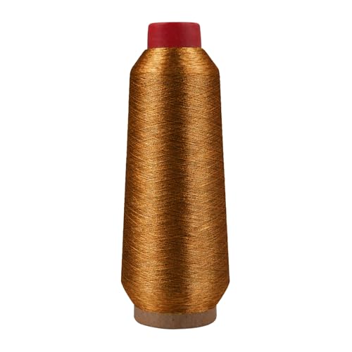 Mandala Crafts Metallic Bronze Embroidery Floss for Sewing, 3281 Yard Spool - color: Bronze, size: 3000M 3281 Yard