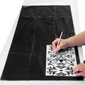 5 Sheets Graphite Transfer Paper, 20 × 36inch Transfer Paper for Drawing, Black Waxed Graphite Papers for Drawing, Tracing, Fabric, Sketch, Black
