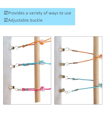 Sexyppl 24 Pcs Cross Stitch Side Clips，Cross-Stitch Fabric Holders，High Elasticity Fabric Tension Embroidery clamp，Adjustable Fabric Fastening Clip