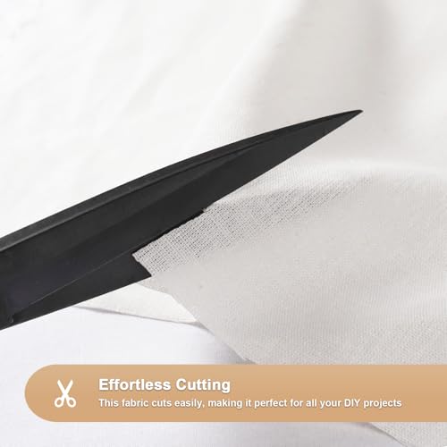 1 Yard White 55% Linen 45% Rayon Fabric by The Yard, 5.6 oz - color: White, size: 1 Yard