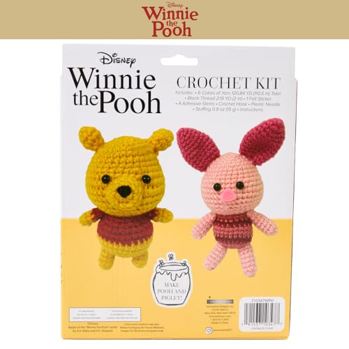 Disney Winnie the Pooh Crochet Kit for Beginners, DIY Crafts, Pooh & Piglet - color: Winnie the Pooh