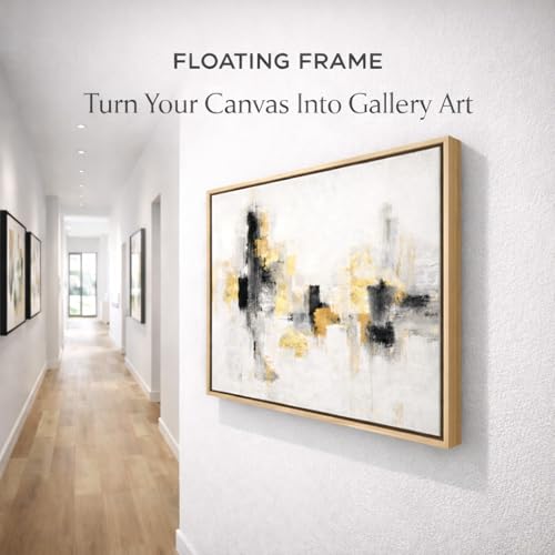8x10 Floating Frame for 0.75"-1.25" Deep Canvas - color: Light Oak Frame, size: 8L" x 10W"