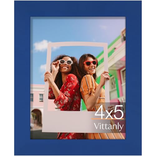 Vittanly 4x5 Picture Frame for Wall or Tabletop, Royal Blue - color: Royal Blue, size: 4x5