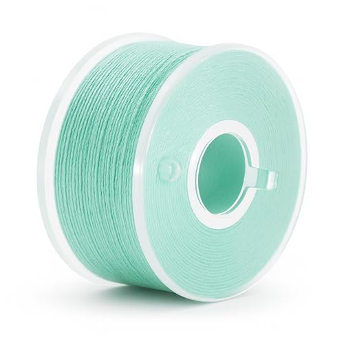 Mandala Crafts Aqua 15J SA156 Prefilled Bobbin Thread, 144 PCs - color: Aqua, size: Size A 144 X 142 Yards