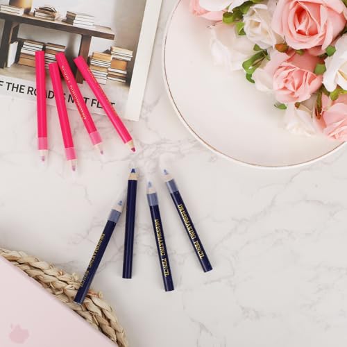 BOXOB 8pcs Tailors Fabric Pencil for Sewing Marking (Blue, Pink) - color: Blue, Pink