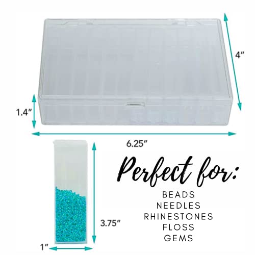 Flip Top Storage System Box | 12 Clear Plastic Organizing Containers | 6.25in x 4in x 1.4in
