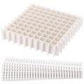 acDesign 40Pcs Grid Drawer Dividers, Adjustable Drawer Organizer for Socks, Underwear, Lingerie, Makeup, Bedroom Office Kitchen Storage (White) - color: White