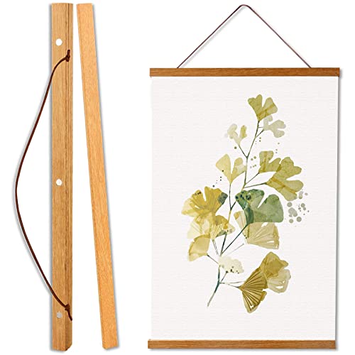 WITCOLOR Magnetic Poster Hanger Frame, 20" Wide Magnetic Hanging Frames 20x28 20x30 20x20 20x16 20x24 Magnet Poster Holder for Wall Hang Poster - color: Teak Wood, size: 20 Inch