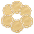 Linen Coasters for Drinks Set of 6, Butter - color: 1118 - Butter, size: 6 inches