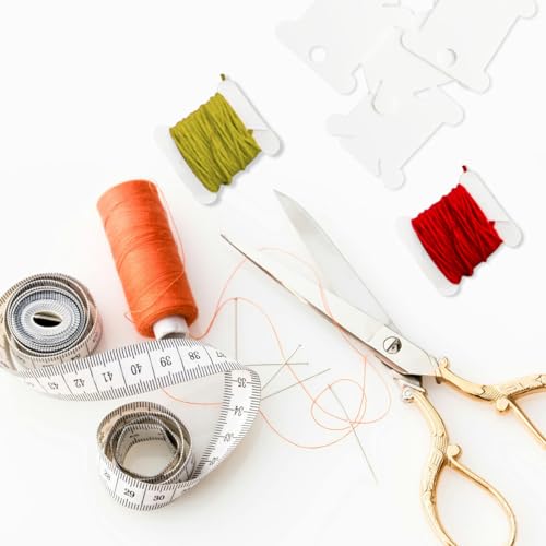300 Pcs Plastic Embroidery Thread Cards, White Plastic Floss Bobbins