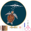 TINDTOP Embroidery Kit for Beginners Adult, Turtle Embroidery Practice Kit - color: Turtle