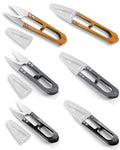 6 Pack Thread Snips with Hard Covers - 4.3" Small Sewing Scissors