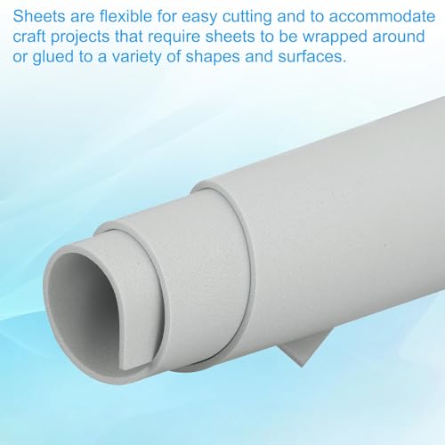 PATIKIL EVA Foam Sheet 10Pcs 12x8 Inch 2mm Thick Gray - color: Gray
